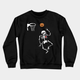 basketball skeleton halloween Crewneck Sweatshirt